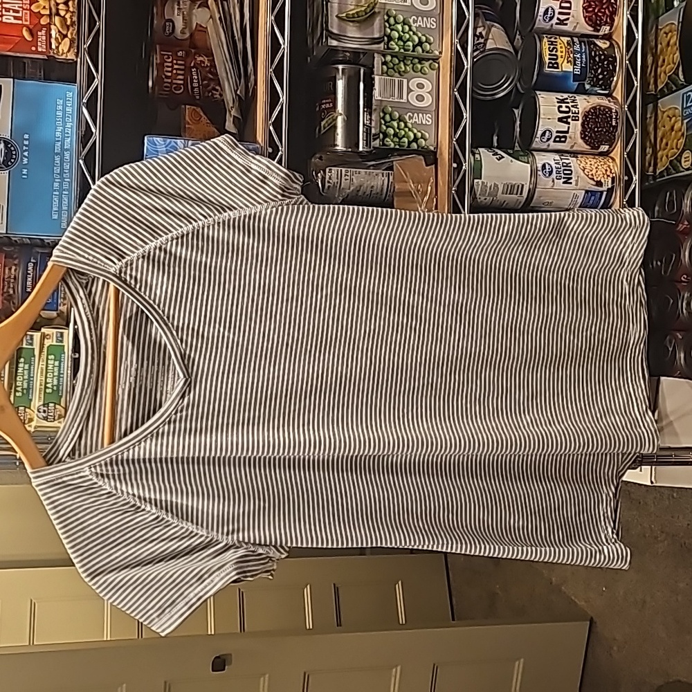 Stretchy striped shirt short sleeve